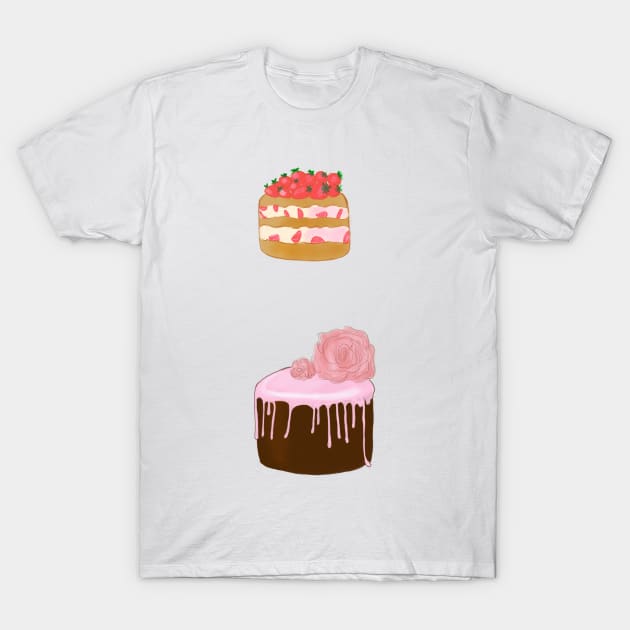 Cute cakes T-Shirt by Carriefamous